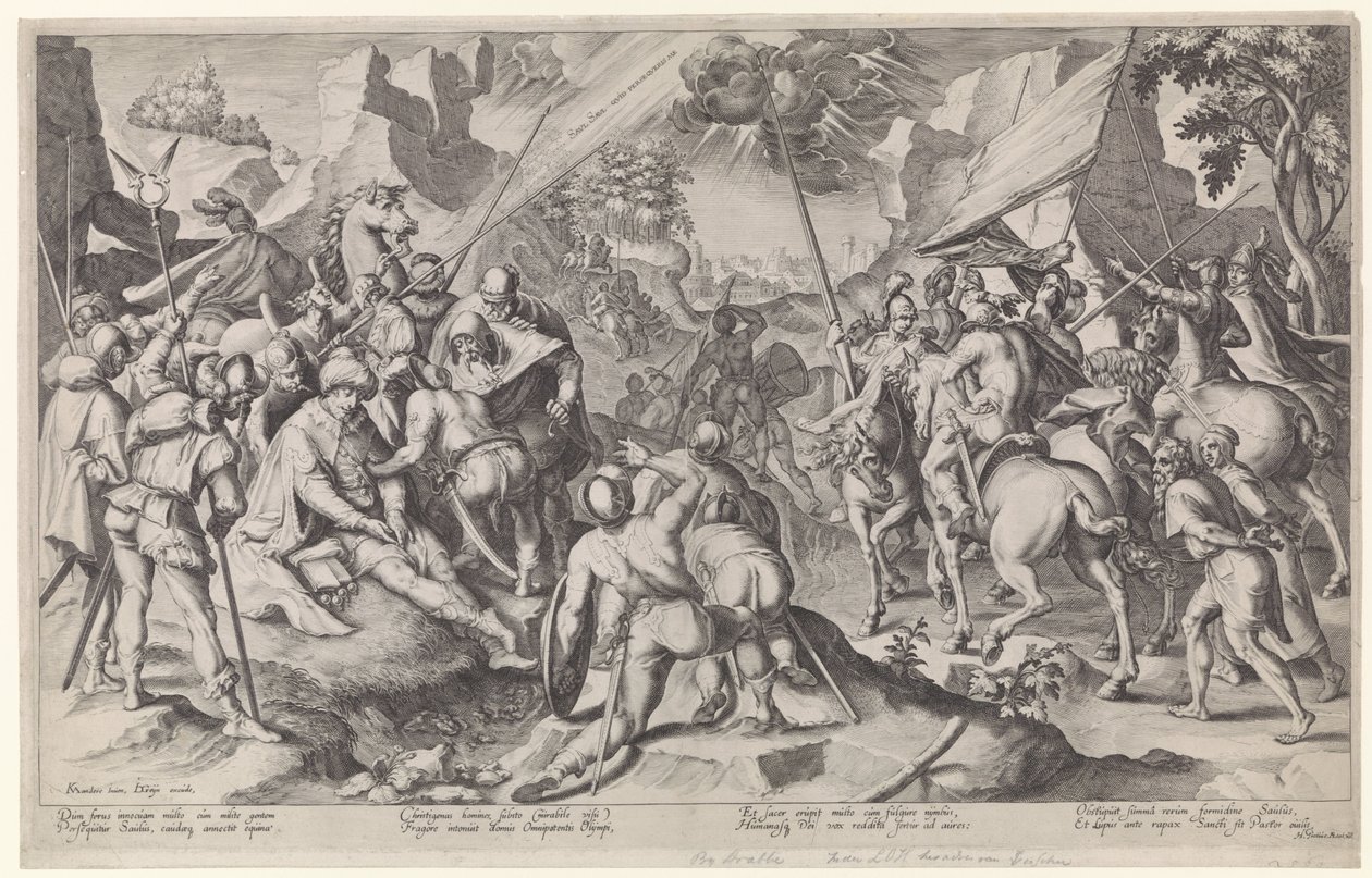 パウロの回心 作： Jacob de Gheyn（II）（のワークショップに起因）