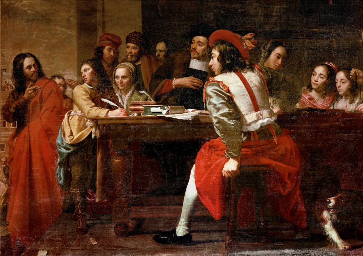 イエスと公衆便所 (キャンバスペインティング) 作： ジェイコブ・ファン・オースト