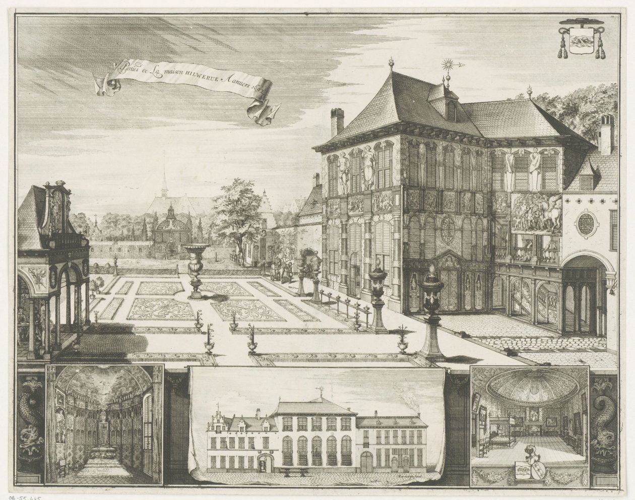 アントワープのルーベンスの家の眺め アントワープのヒルウェルエ家の眺め Parties de la maison Hilwerue Aanvers 1692 (オブジェクトのタイトル) 作： Jacobus Harrewijn