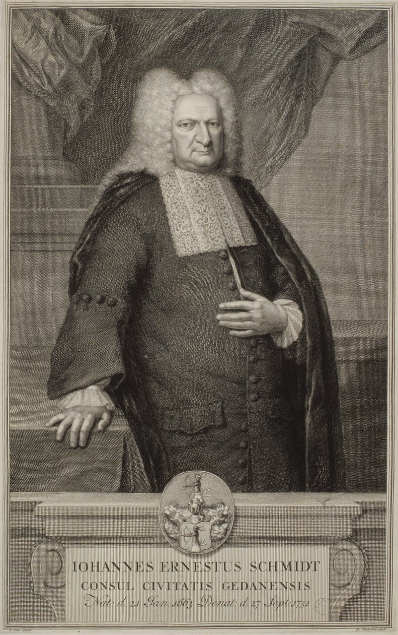 ヨハン・エルンスト・シュミット、1732年 作： Jacobus Houbracken