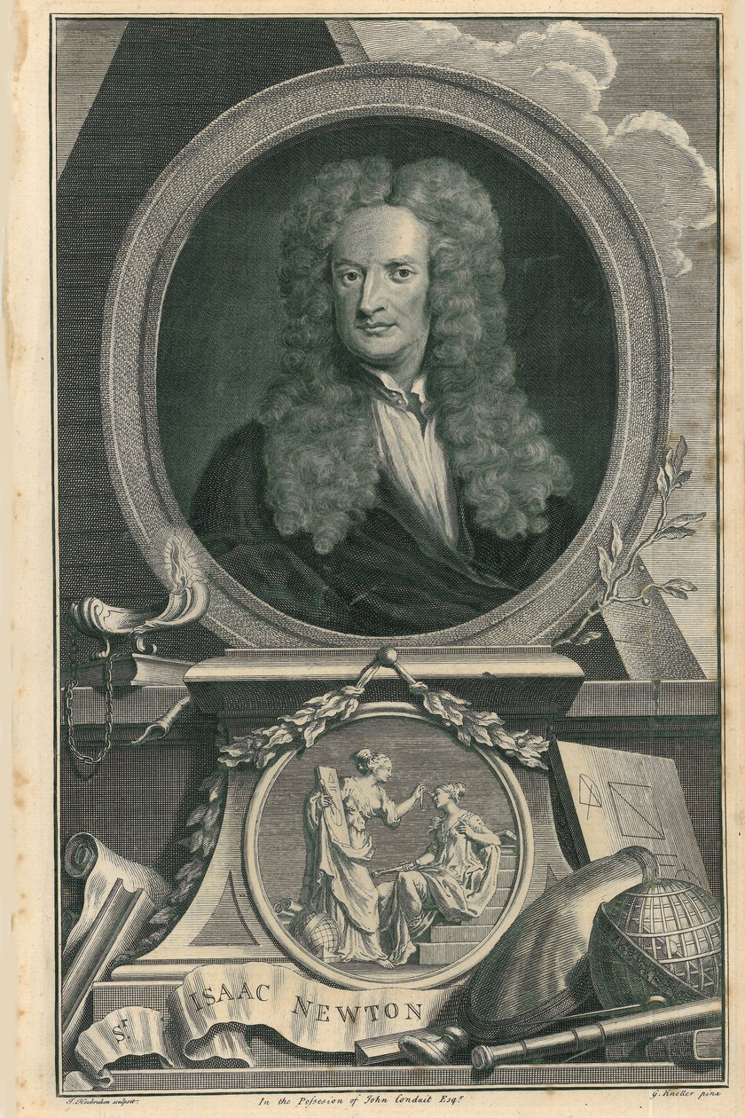 アイザック・ニュートン卿 作： Jacobus Houbracken