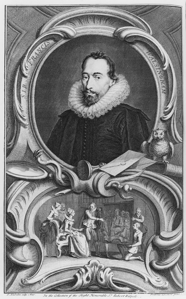 サーフランシスウォルシンガム、1738年 作： ヤコブス・ホーブラケン