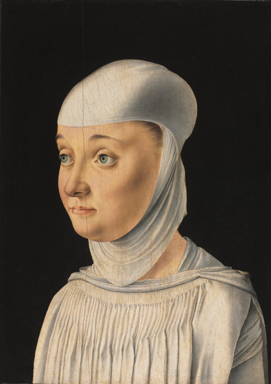 女性の肖像、おそらくサンセコンドの初心者、c。 1490。 作： ジャコメット・ヴェネツィアーノ