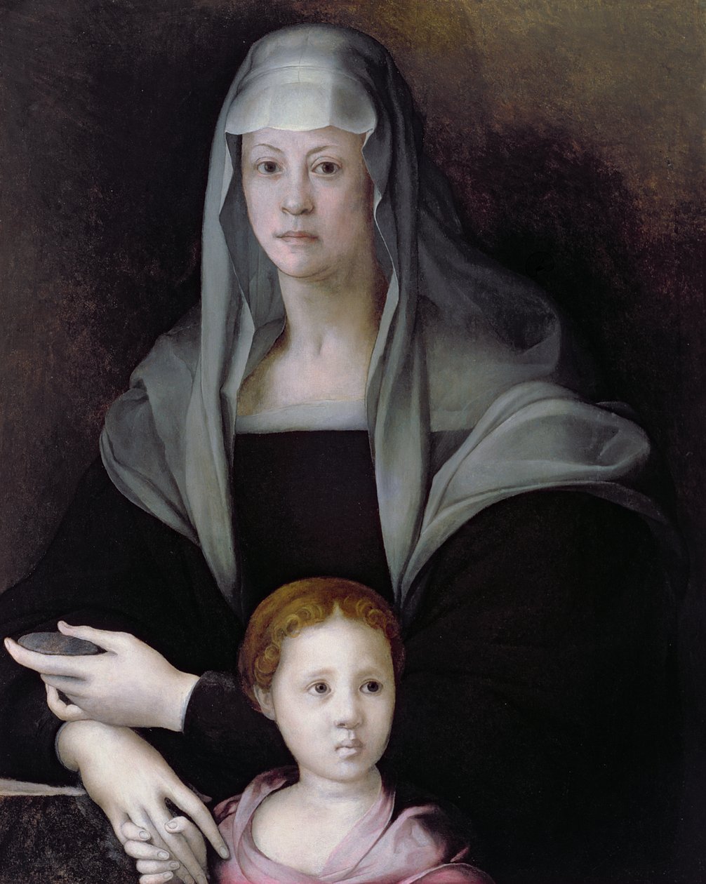 ジュリアデメディチとのマリアサルビアーティの肖像、c.1539 作： ヤコポ・ポントルモ