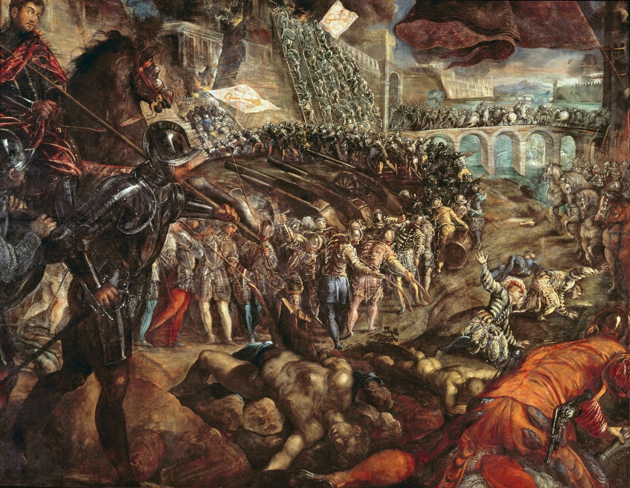 パルマの捕獲、1570年頃 作： ヤコポロブスティティントレット