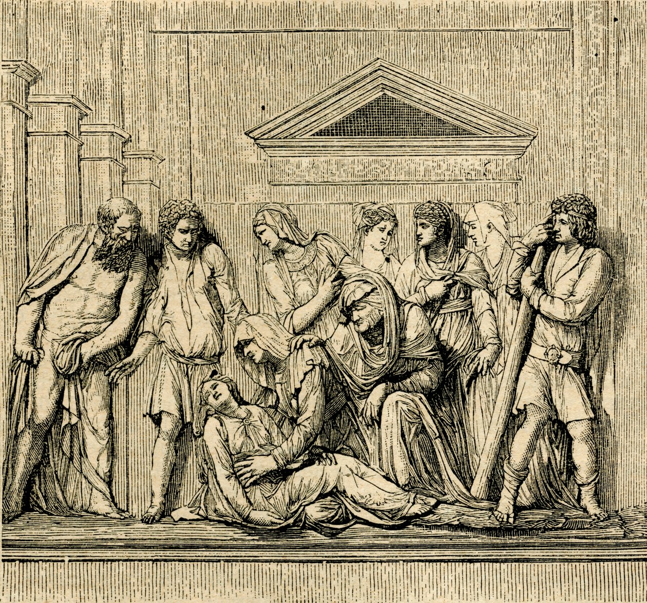 聖アントニウスは溺死した女性を復活させ、Jacopo Sansovino (1486-1570) 作の大理石のレリーフ、パドヴァの聖アントニウス大聖堂、パドヴァ、ベネト州、イタリア 作： ヤコポ (1486 1570) サンソヴィーノ