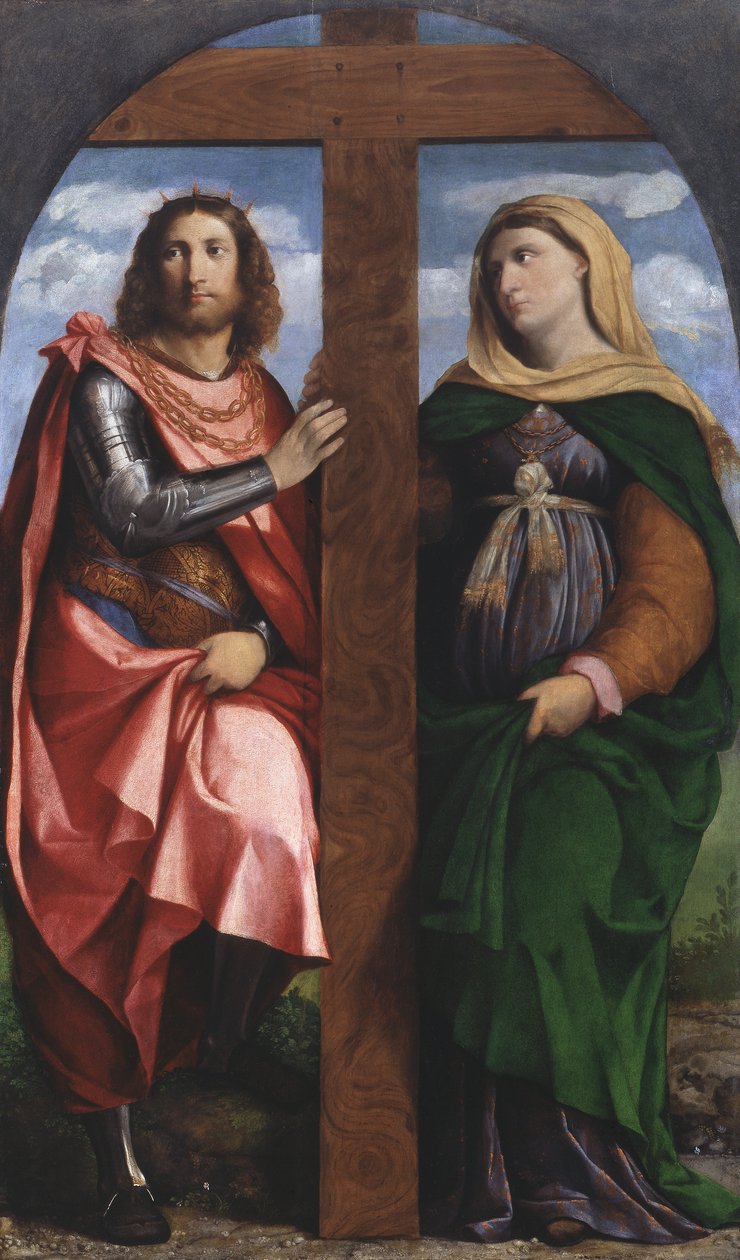 セントヘレンズとセントコンスタンティン 作： ジャコポ（c.1480-1528）パルマ