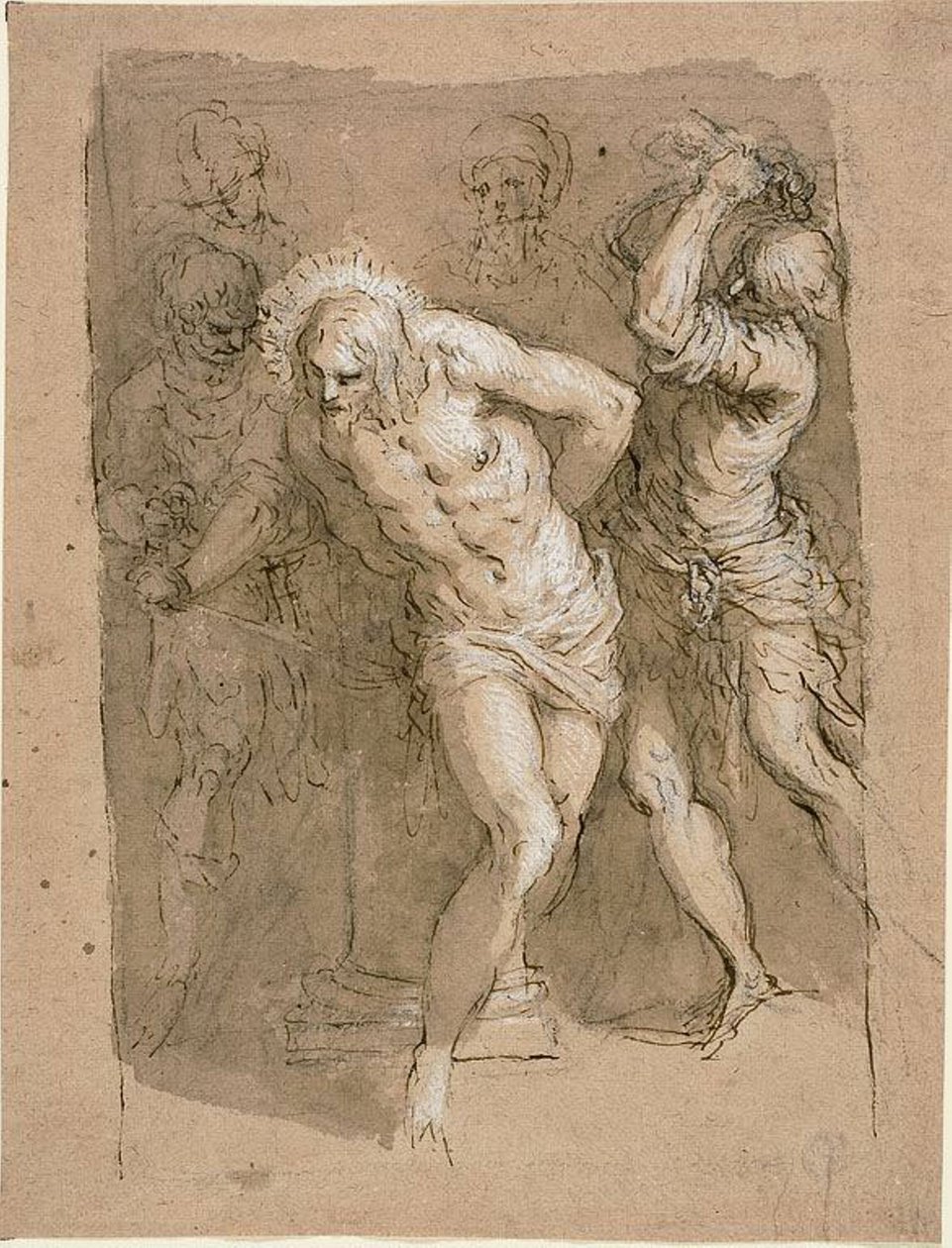 キリストの鞭打ちのための研究 作： Jacopo Palma il Giovane