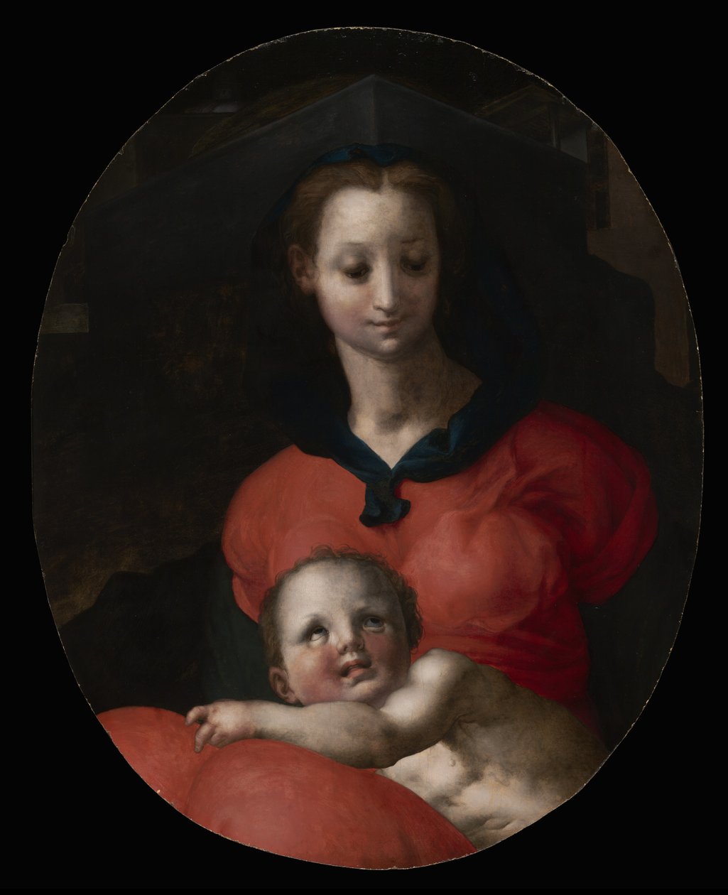 聖母子、マドンナデルリブロとして知られる、1545-46年 作： ヤコポ・ポントルモ