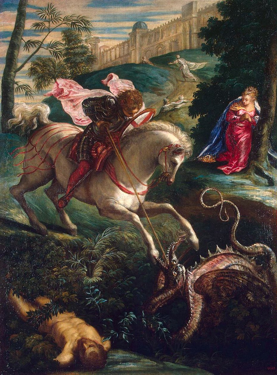 聖ジョージとドラゴン」、1543年。 作： ヤコポ・ティントレット