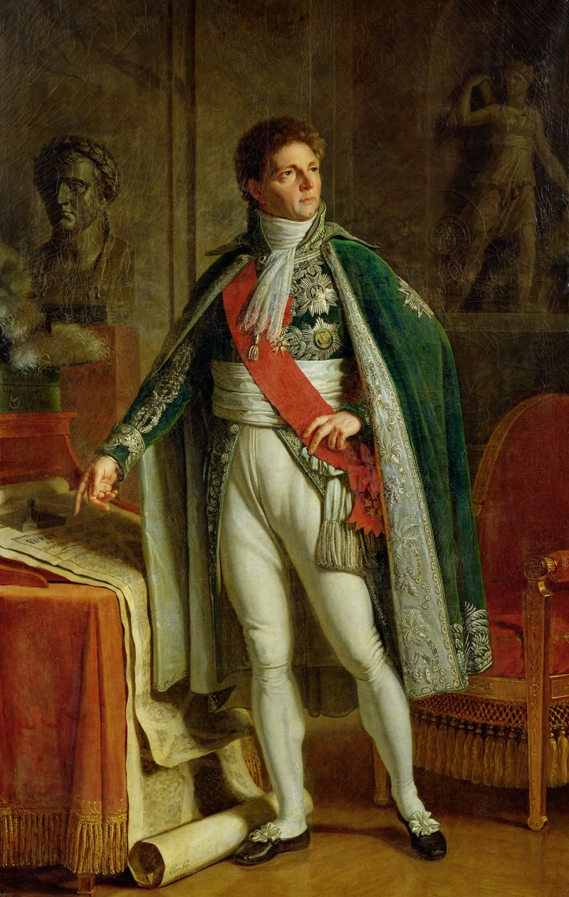 ルイアレクサンドルベルティエ（1753-1815）フォンテーヌブローの森の地図を表示、1808 作： ジャック・オーギュスタン・キャサリン・パジュー
