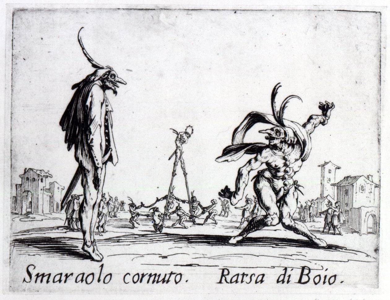 Balli de Sfessania、1622年頃 作： ジャック・カロ