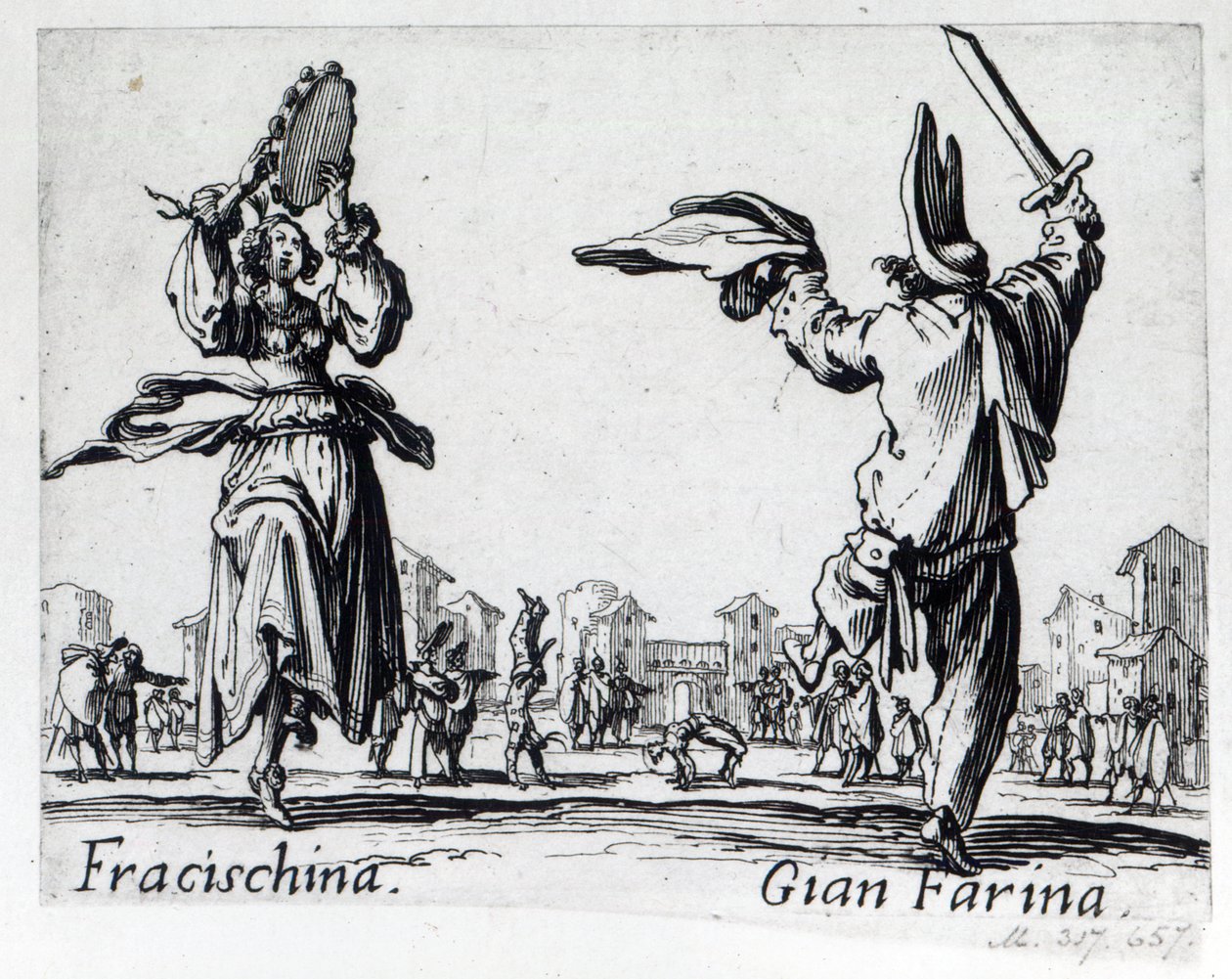 Balli de Sfessania、1622年頃 作： ジャック・カロ