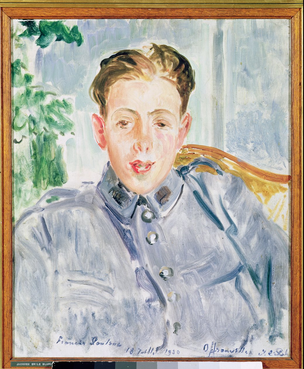 フランシス・プーランクの肖像（1899-1963）1920 作： ジャック・エミール・ブランシュ