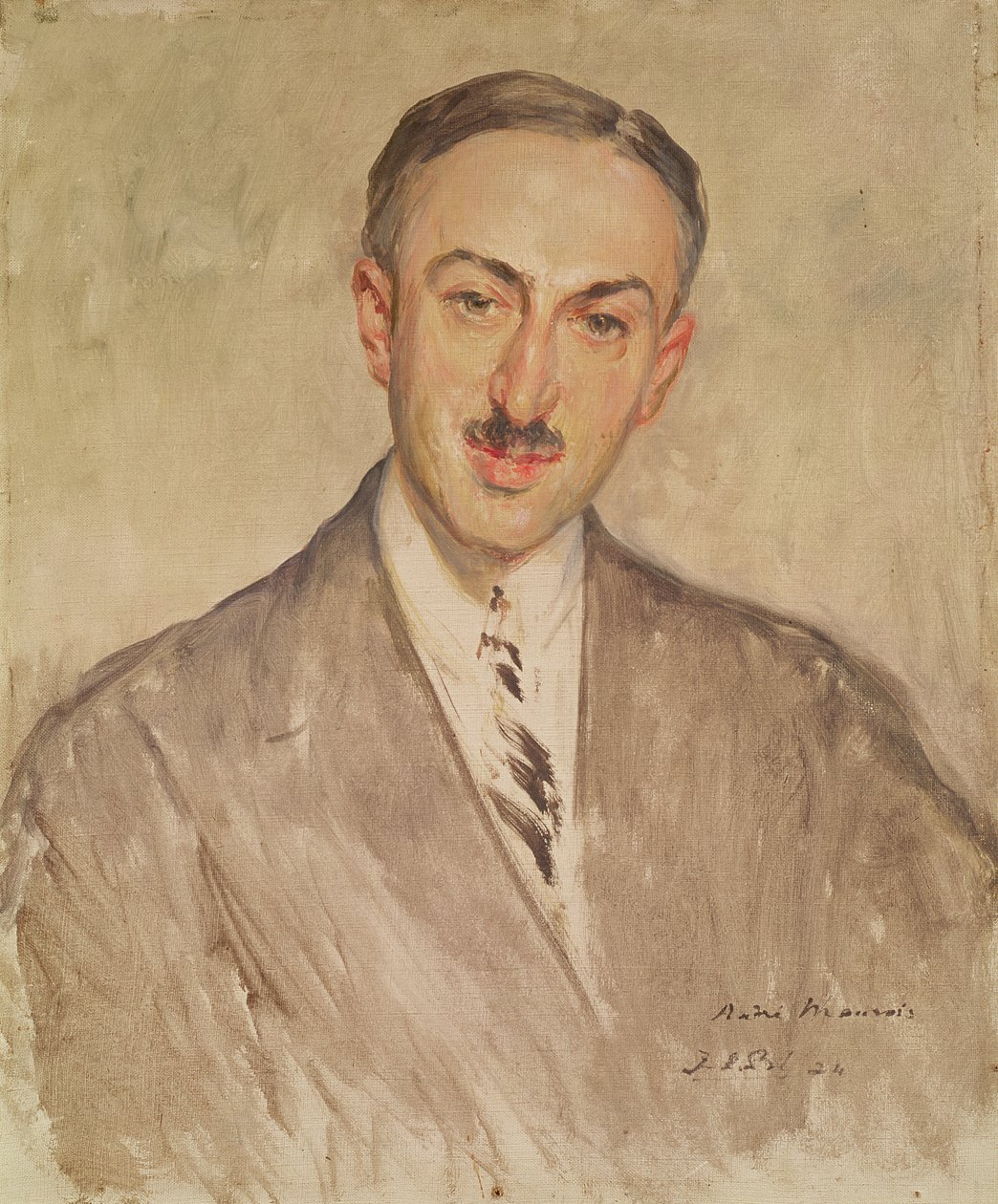 アンドレ・モーロワの肖像画のための研究（1885-1967）1924 作： ジャック・エミール・ブランシュ
