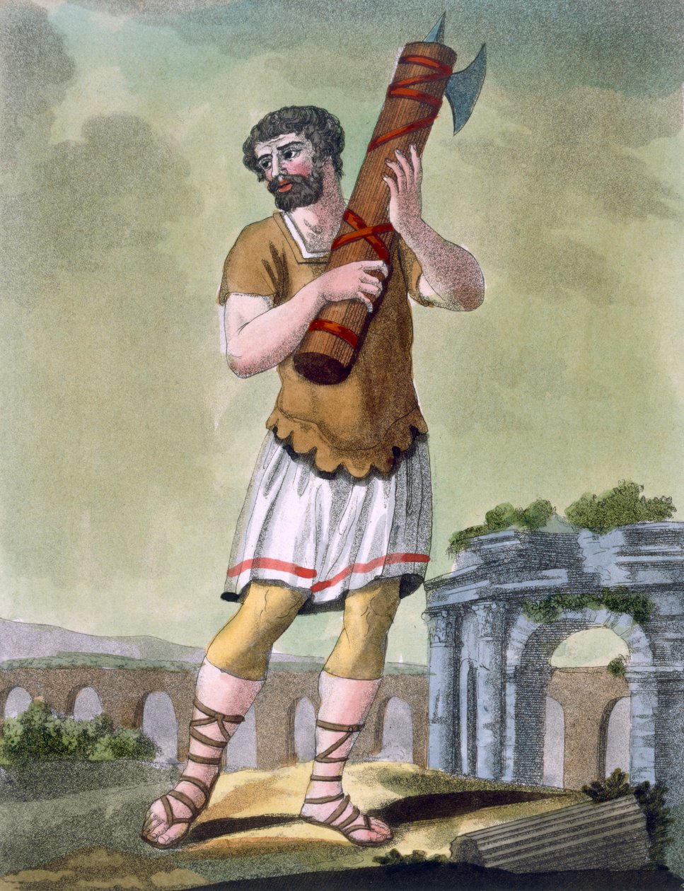1796年に出版された、ラブロスによって彫刻された「L&39;Antique Rome」からのイラスト 作： ジャック・グラッセ・ド・サンソヴール