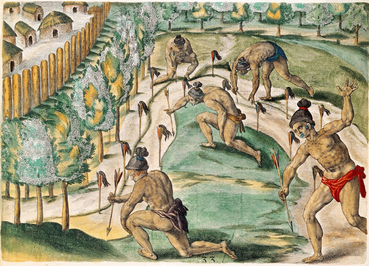セオドア・ド・ブライ（1528-98）1591によって彫刻された「ブレビスナラティオ...」からの戦争宣言の方法 作： ジャック・ル・モイン