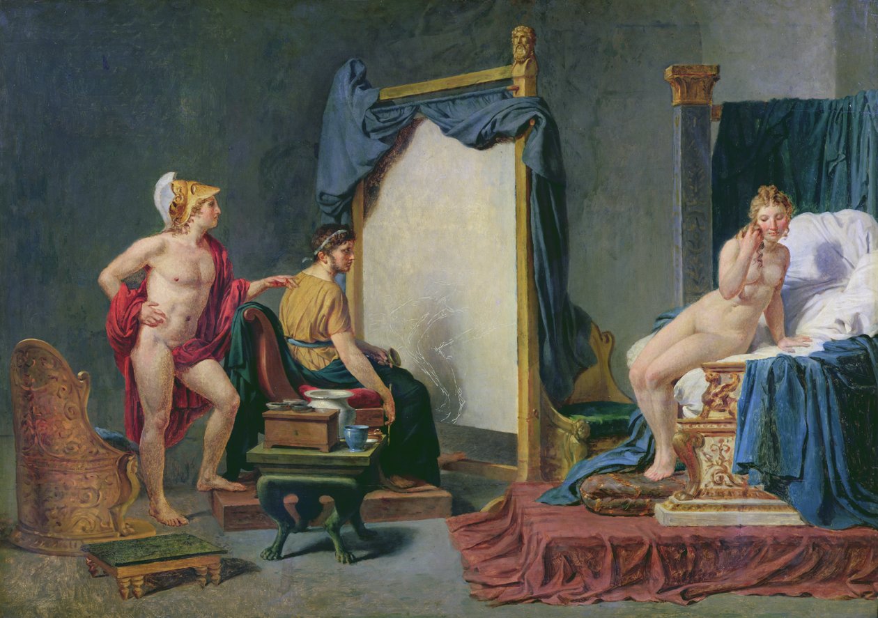 アレキサンダー大王の存在下でのApelles Painting Campaspe（紀元前356-323年） 作： ジャック・ルイス・デビッド