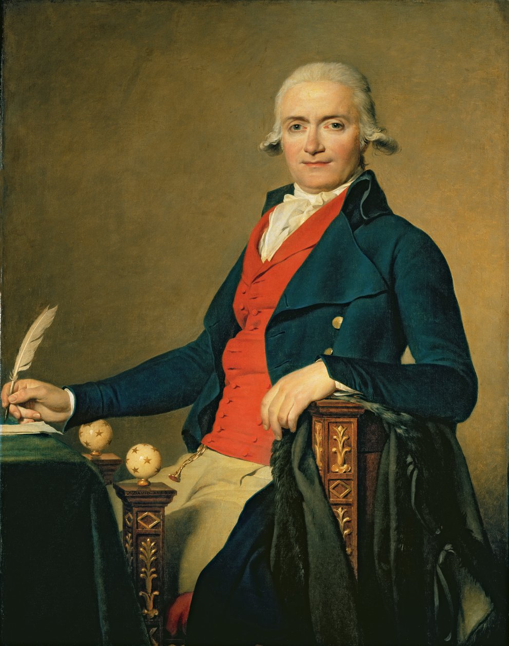 Gaspard Meyer（1749-98）またはThe Man in the Red Waistcoat、1795 作： ジャック・ルイス・デビッド