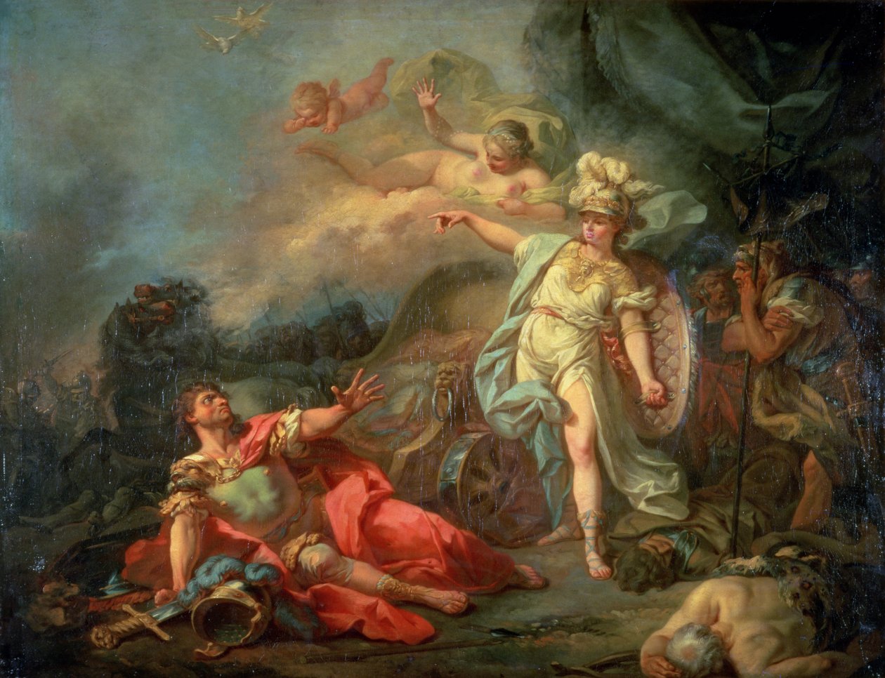 火星とミネルバの戦い、1771年 作： ジャック・ルイス・デビッド