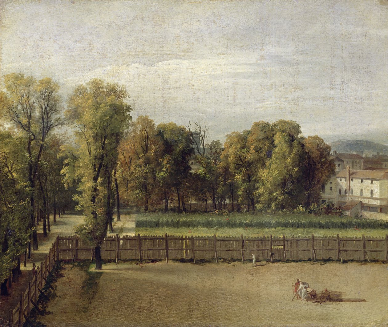 1794年、パリのリュクサンブール公園の眺め 作： ジャック・ルイス・デビッド