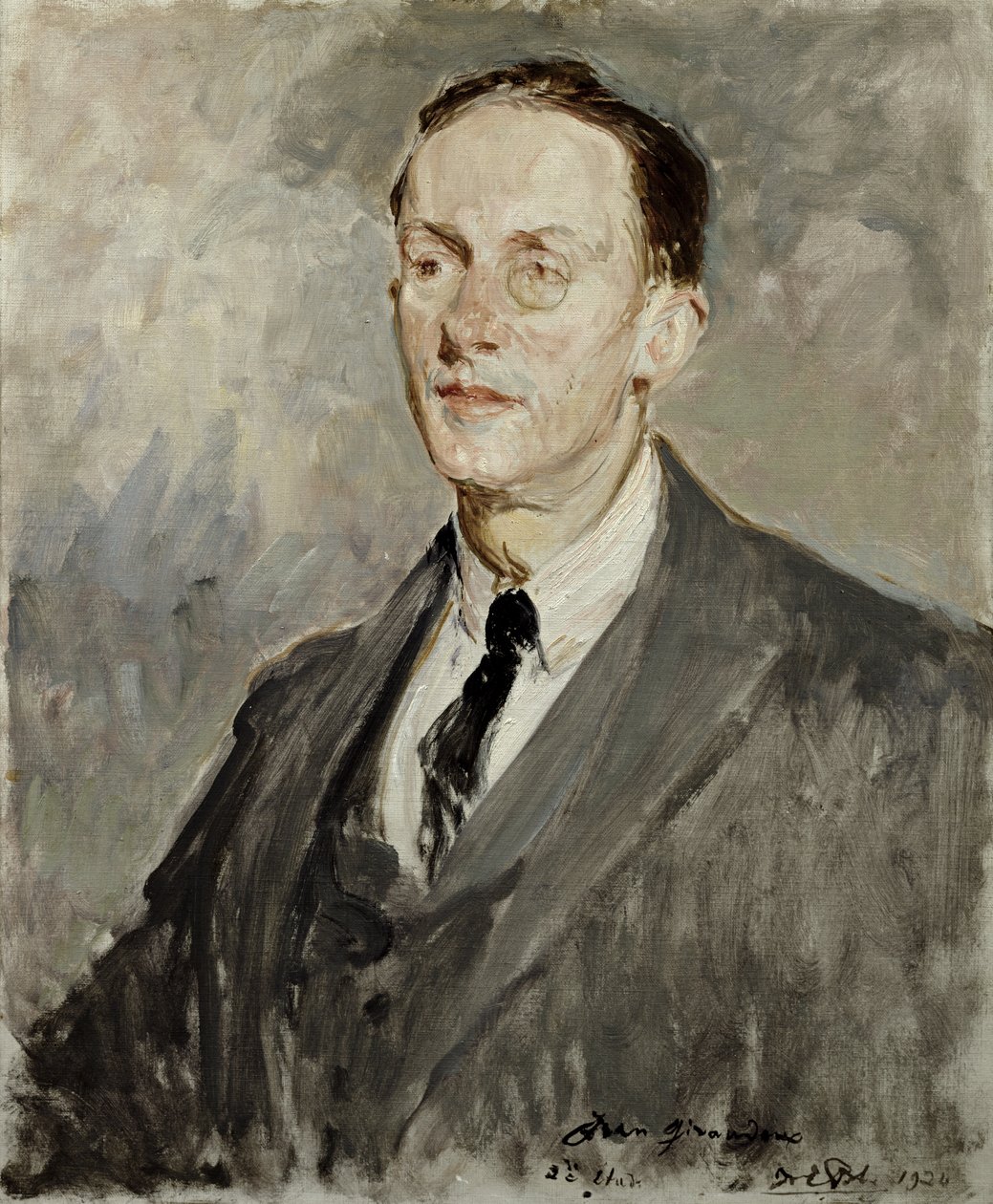 ジャンジロードゥの肖像（1882-1944）1924 作： ジャック・エミール・ブランシュ