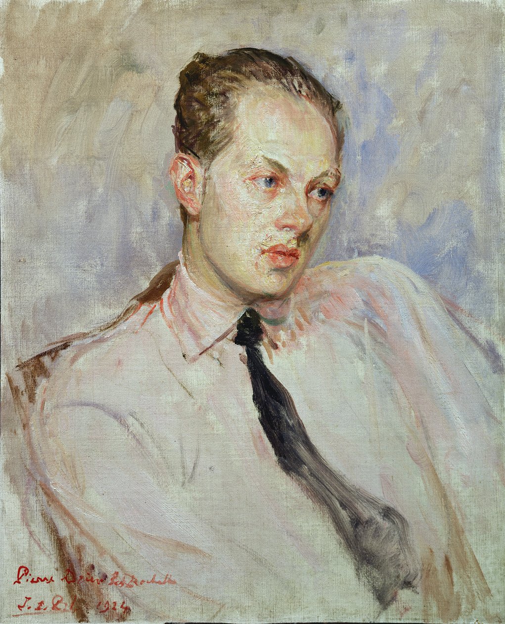 ピエール・ドリュー・ラ・ロシェルの肖像画のための研究（1893-1945）1924 作： ジャック・エミール・ブランシュ