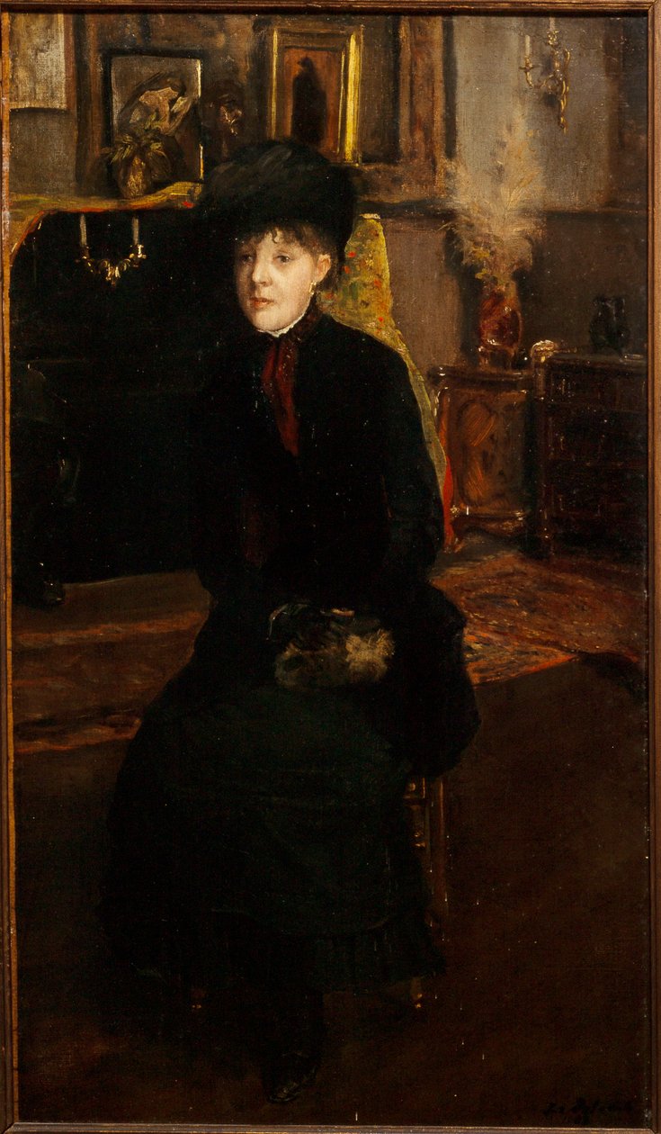 フランス語：画家メアリー・カサット（1845-1926）の肖像 作： ジャック・エミール・ブランシュ