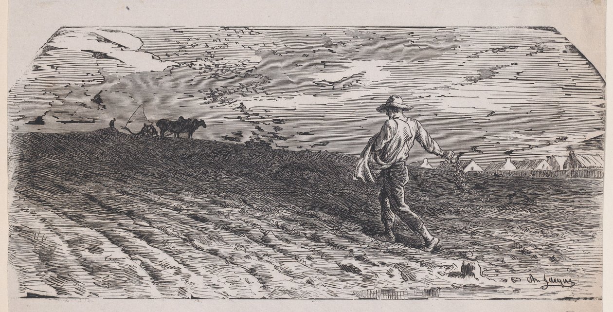 1852年頃の「The Sower」。 作： ジャック・アドリアン・ラヴィエイユ