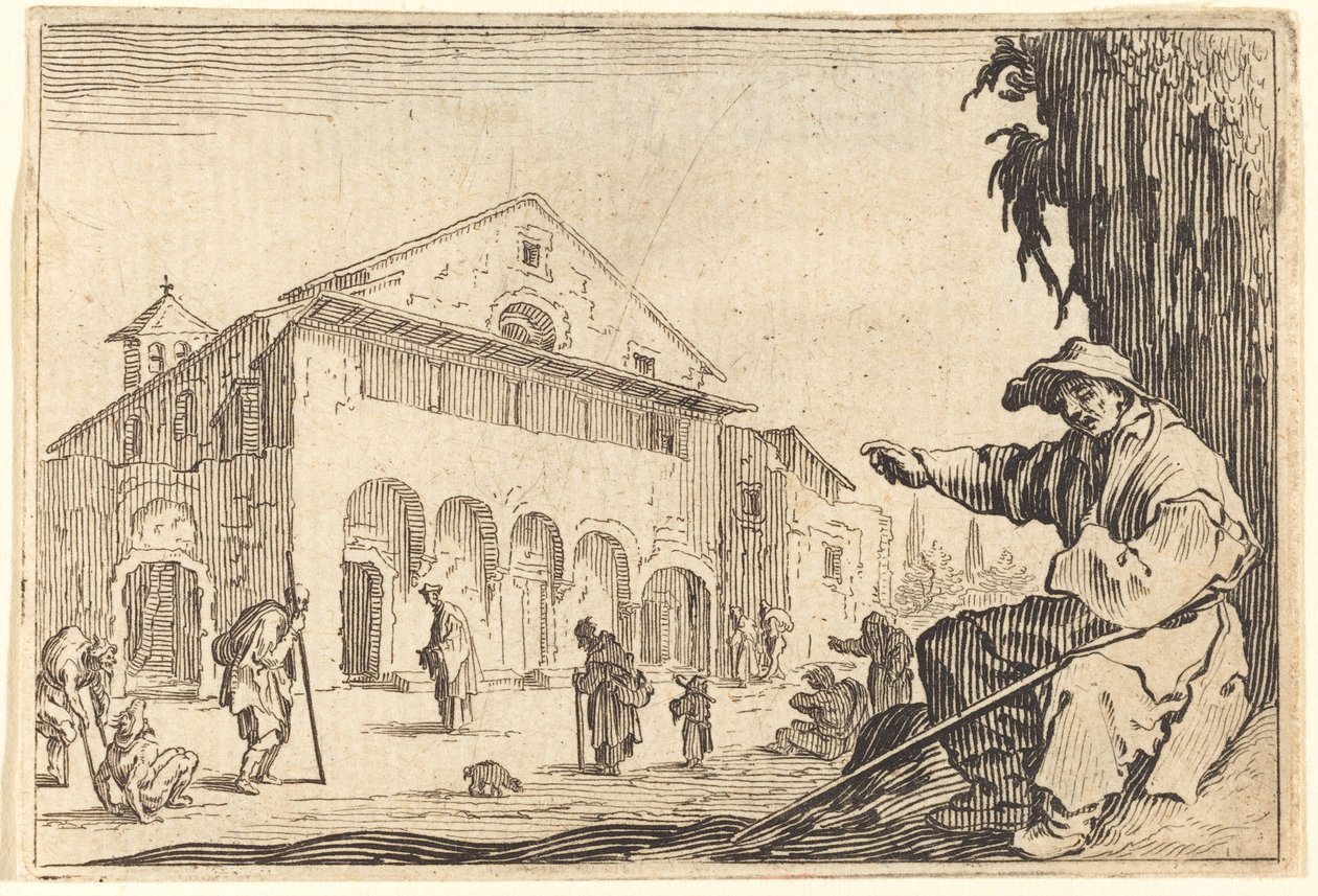 救貧院、c。 1622年。 作： ジャック・カロ