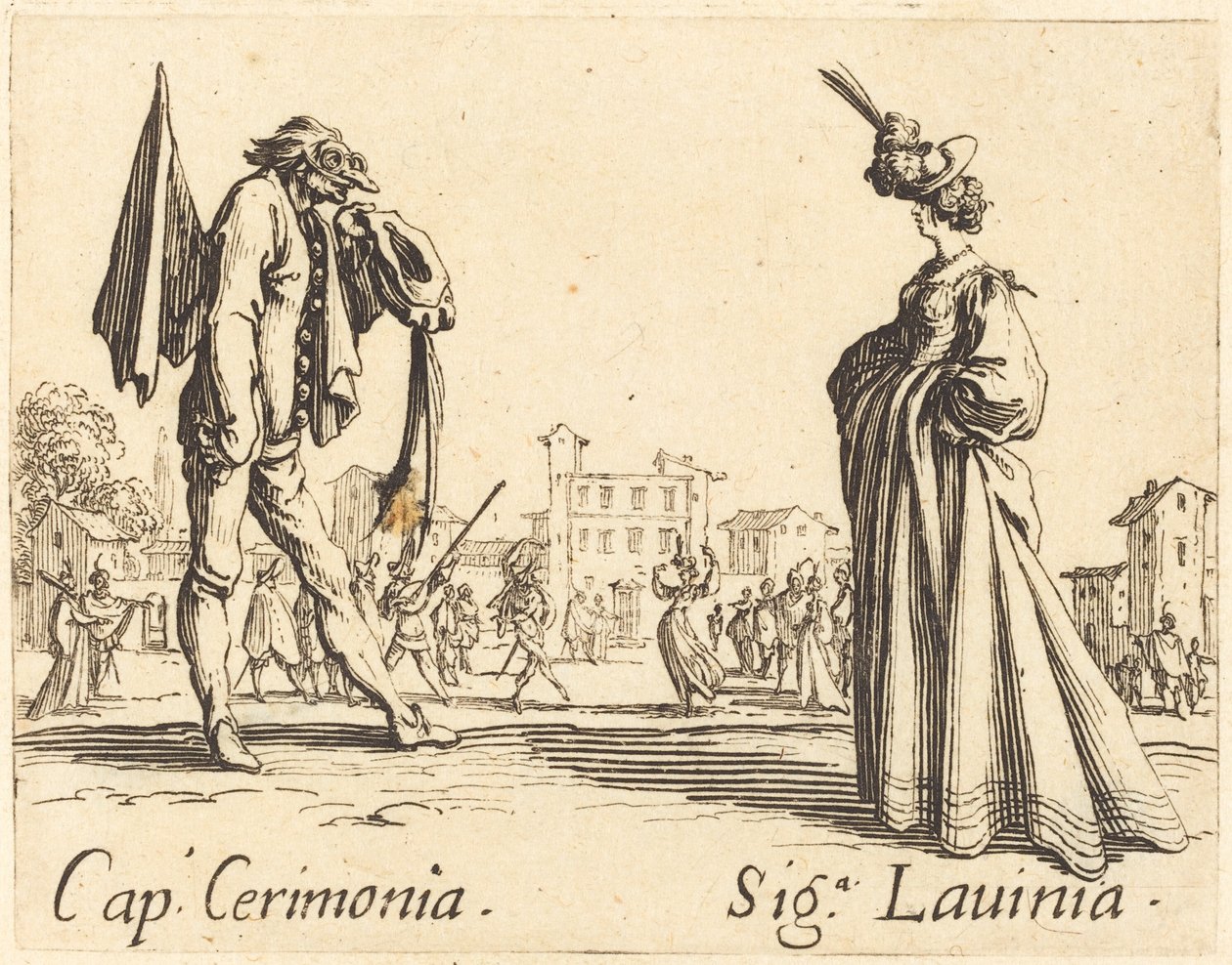 キャップ。CerimoniaとSiga.ラヴィニア、1622年頃 作： ジャック・カロ