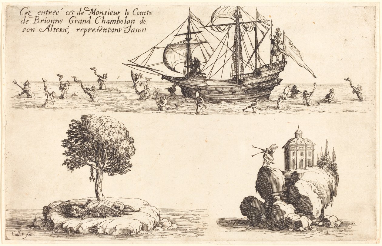 M. le Comte de Brionne、ジェイソンを代表する殿下の大侍従の入場、1627年。 作： ジャック・カロ