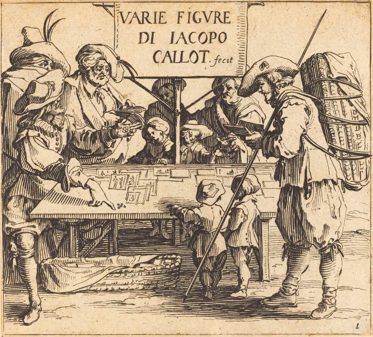 1621年頃の「Varie Figure」の扉。 作： ジャック・カロ