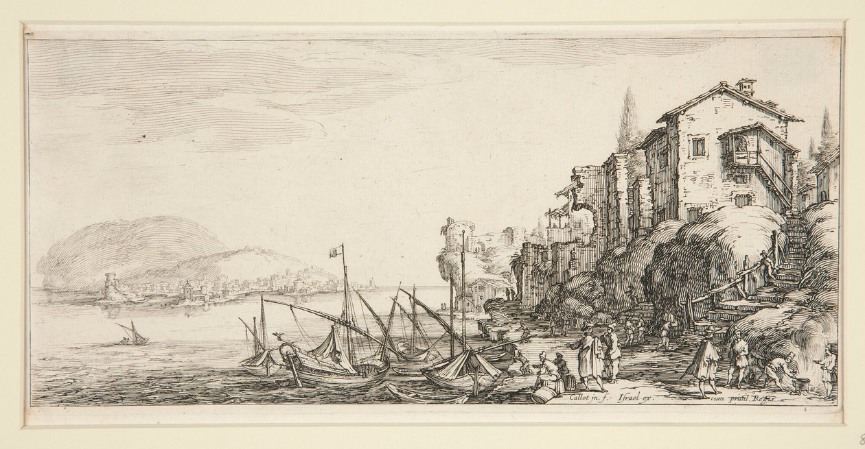 ジョヴァンニ・デ・メディチの風景画より Le petit port (小さな港) 作： ジャック・カロ