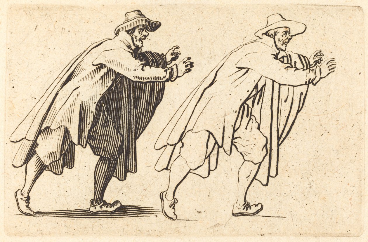 突然動く男、c。 1622年。 作： ジャック・カロ