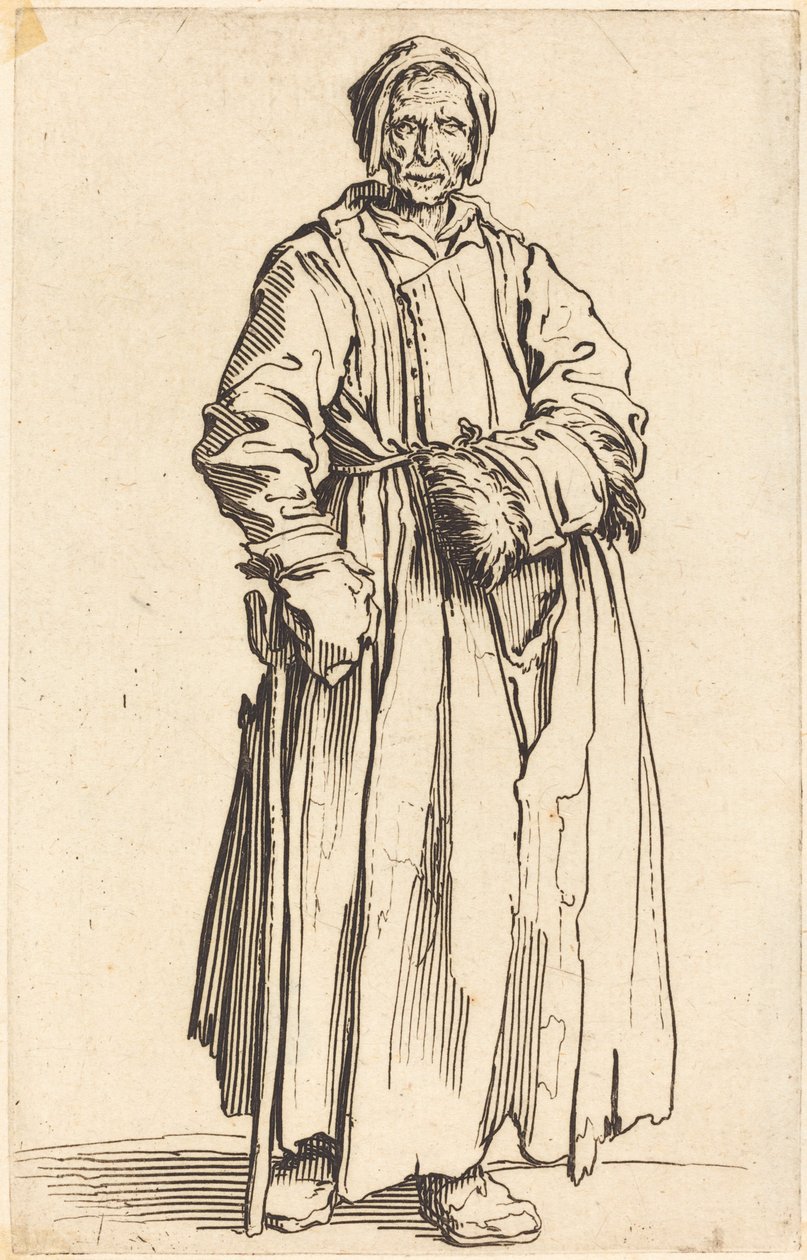 片目の女、c。 1622年。 作： ジャック・カロ