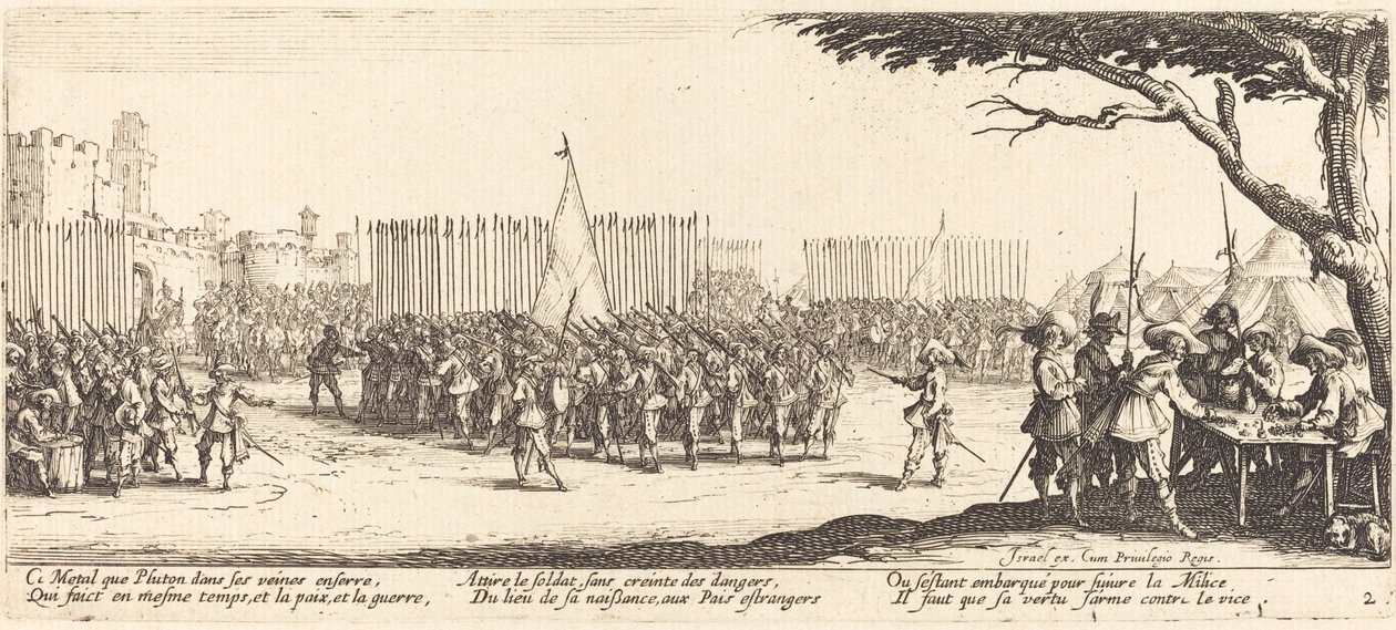 軍隊の募集、c。 1633年。 作： ジャック・カロ