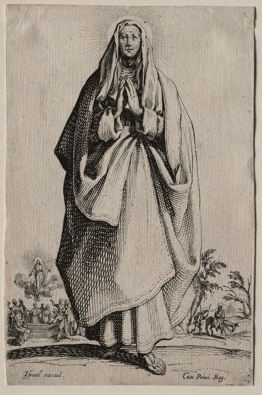 救世主イコンの聖母マリアの聖人/Les Grands Apôtres (大使徒): La Sainte Vierge (聖母) 作： ジャック・カロ