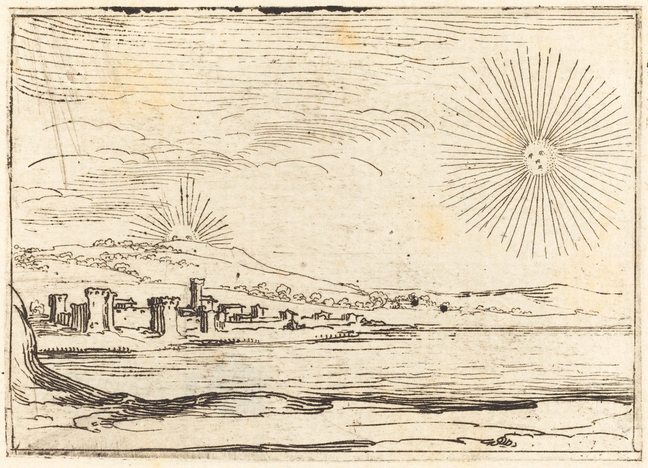 太陽が昇る、1628年。 作： ジャック・カロ