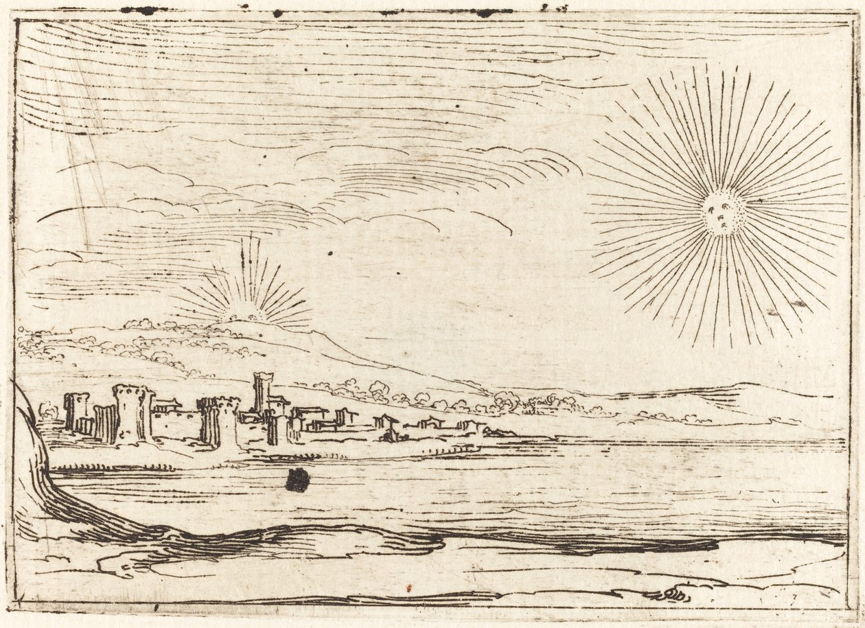 日の出、1628年。 作： ジャック・カロ