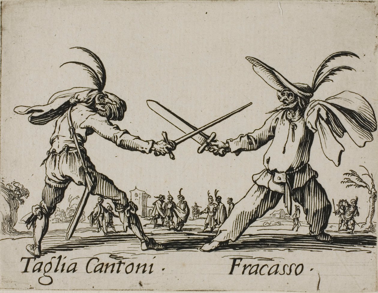 Taglia Cantoni - Fracasso、Balli di Sfessania のプレート 24 作： ジャック・カロ