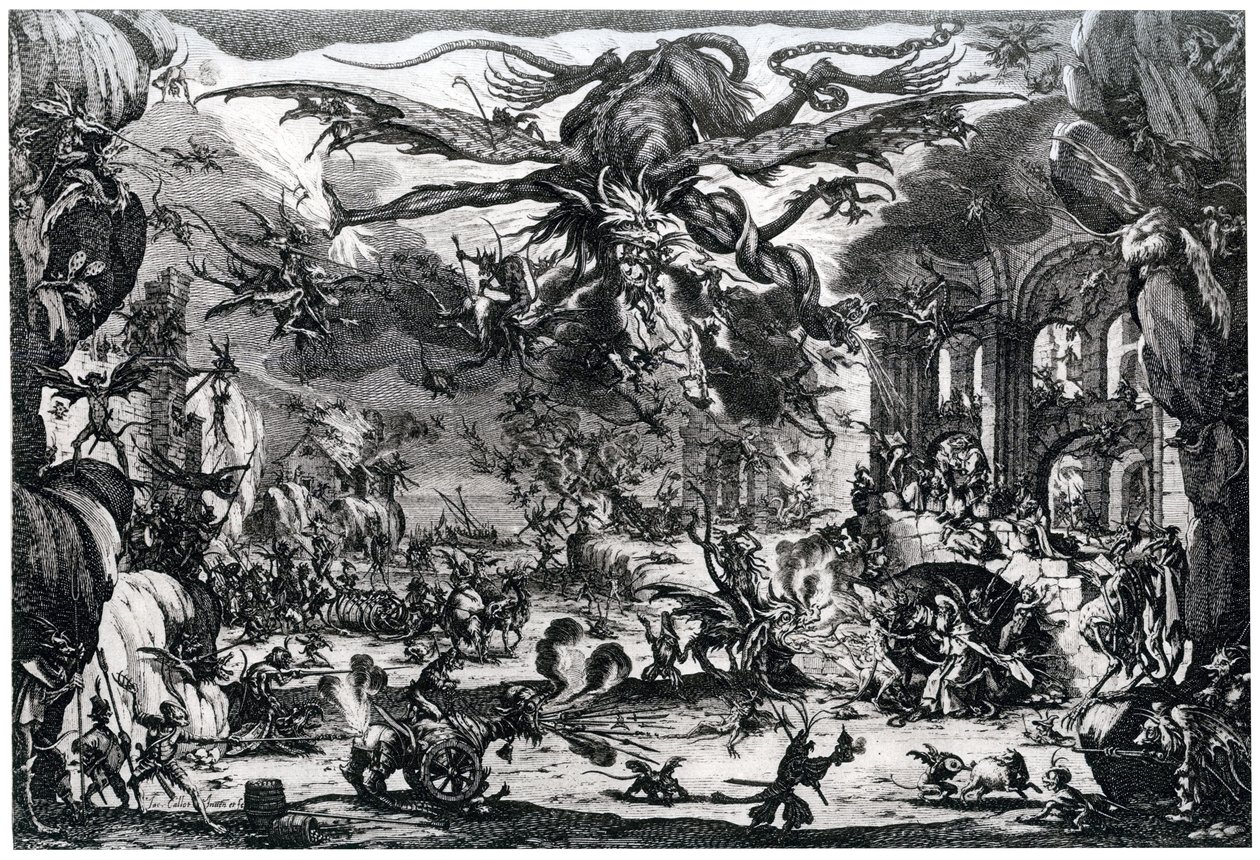 聖アントワーヌの誘惑、c1615-1635 1924 作： ジャック・カロ