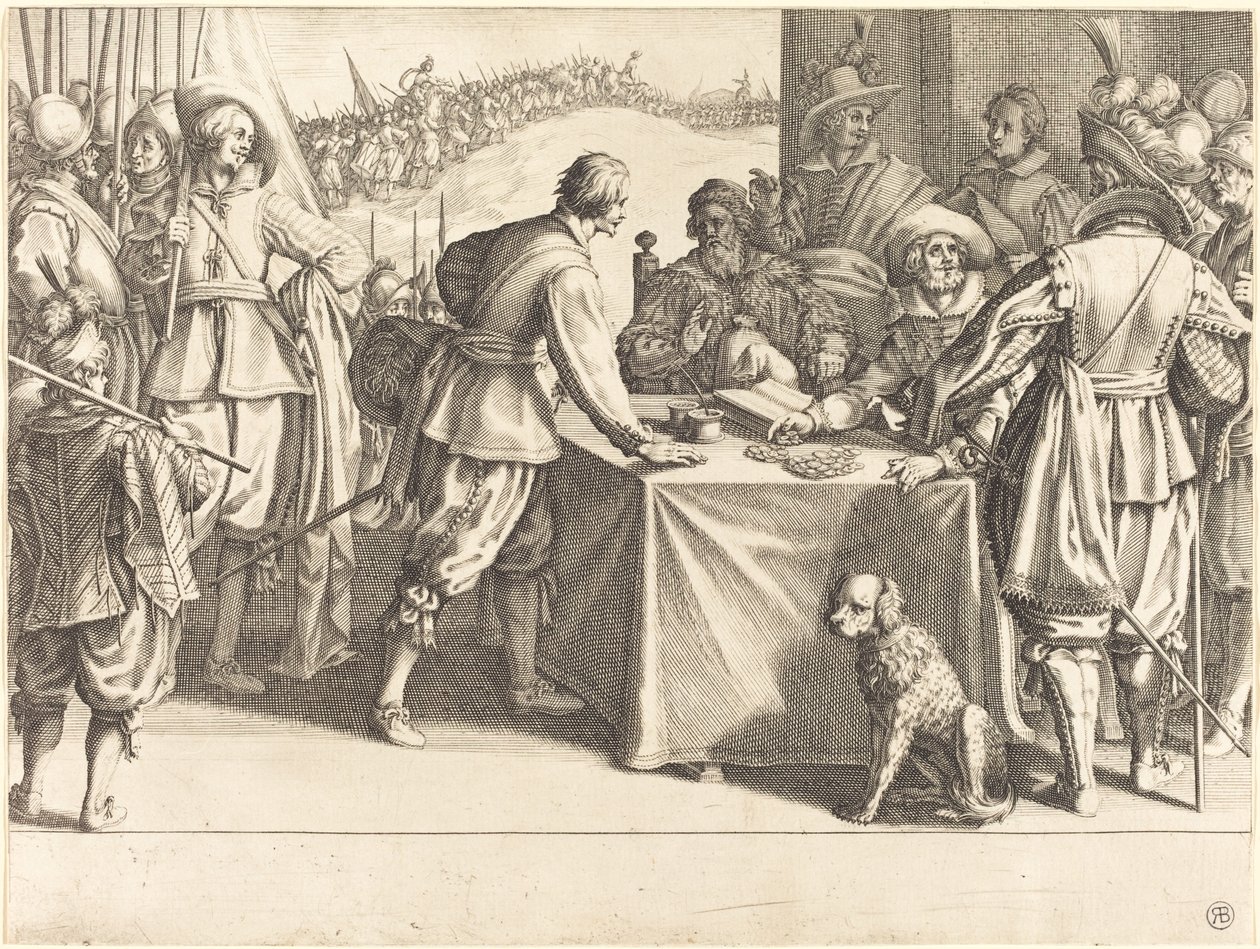 軍隊の雇用、c。 1614年。 作： ジャック・カロ