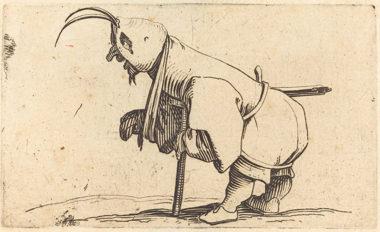 フード付きの不自由、c。 1622年。 作： ジャック・カロ