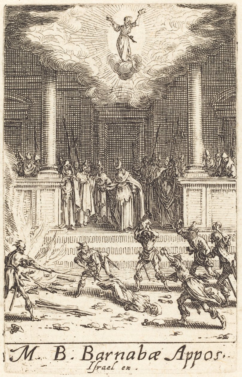 聖バルナバの殉教、c。 16341635。 作： ジャック・カロ