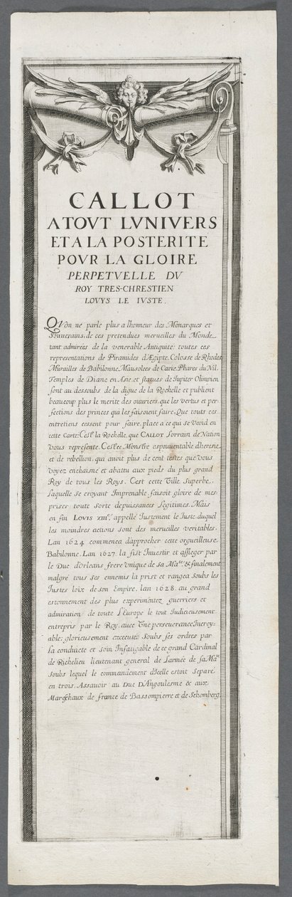 ラロシェルの包囲：プレート4、1628〜1630。 作： ジャック・カロ