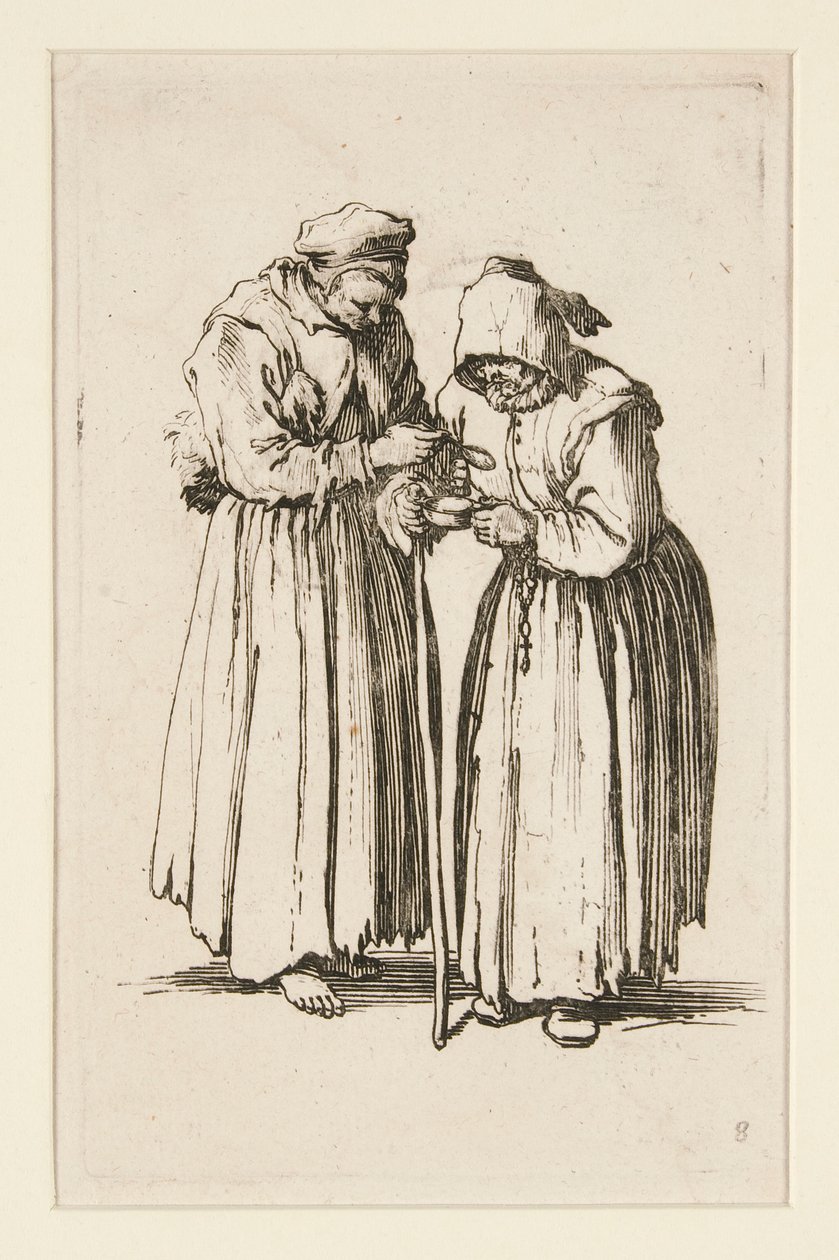 The Beggars (Les deux mendiantes) の 2 人の物乞いの女性 作： ジャック・カロ
