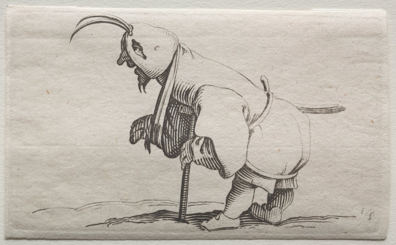 Iacopo Callot (Cripple with a hood) によるさまざまなせむしフィギュア 作： ジャック・カロ