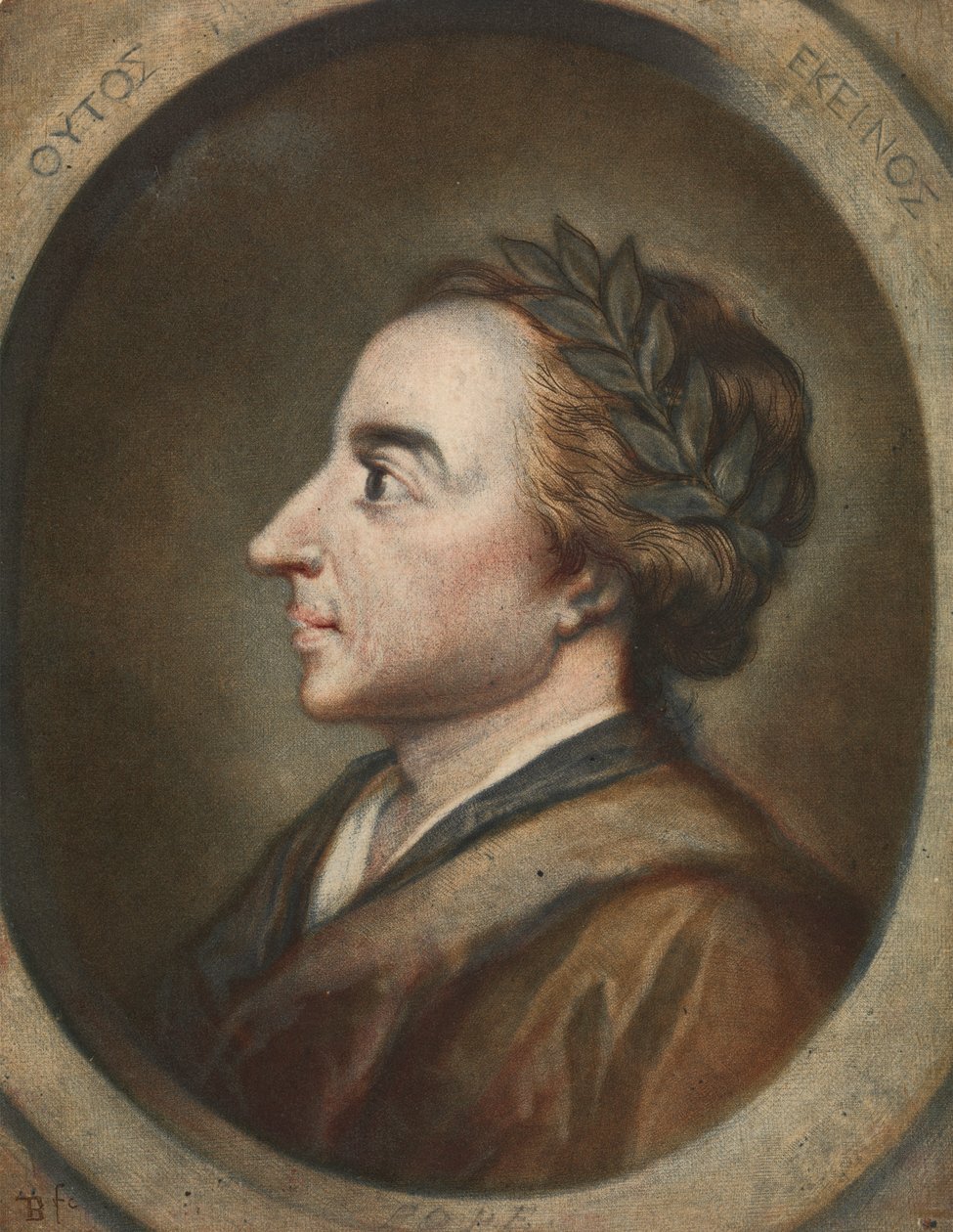 アレクサンダー ポープ、詩人 1744 年 作： ジャック・クリストフ・ル・ブロン
