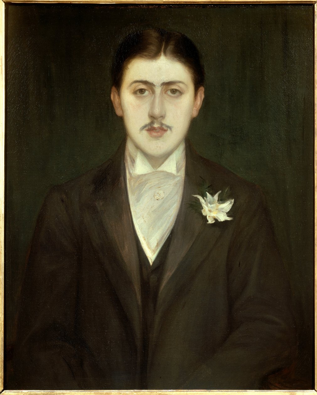 フランスの作家、マルセル・プルースト（1871-1922）の肖像。ジャック・エミール（Jacques-Emile）・ブランシュ（1861-1942）の絵画。 作： ジャック・エミール・ブランシュ